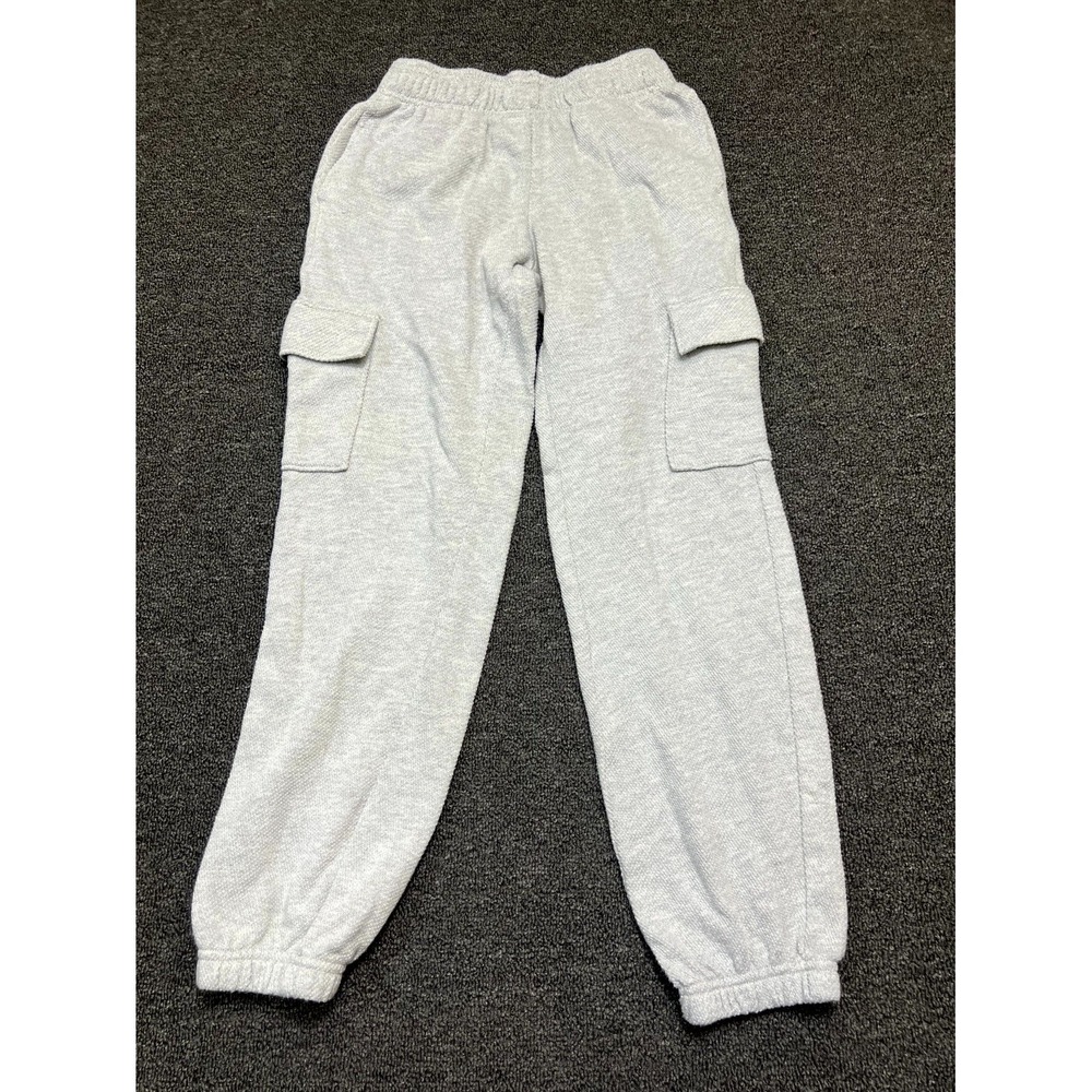 Hippie Rose Cargo Sweatpants Womens XS Gray Cotton Tapered Leg Elastic Waist